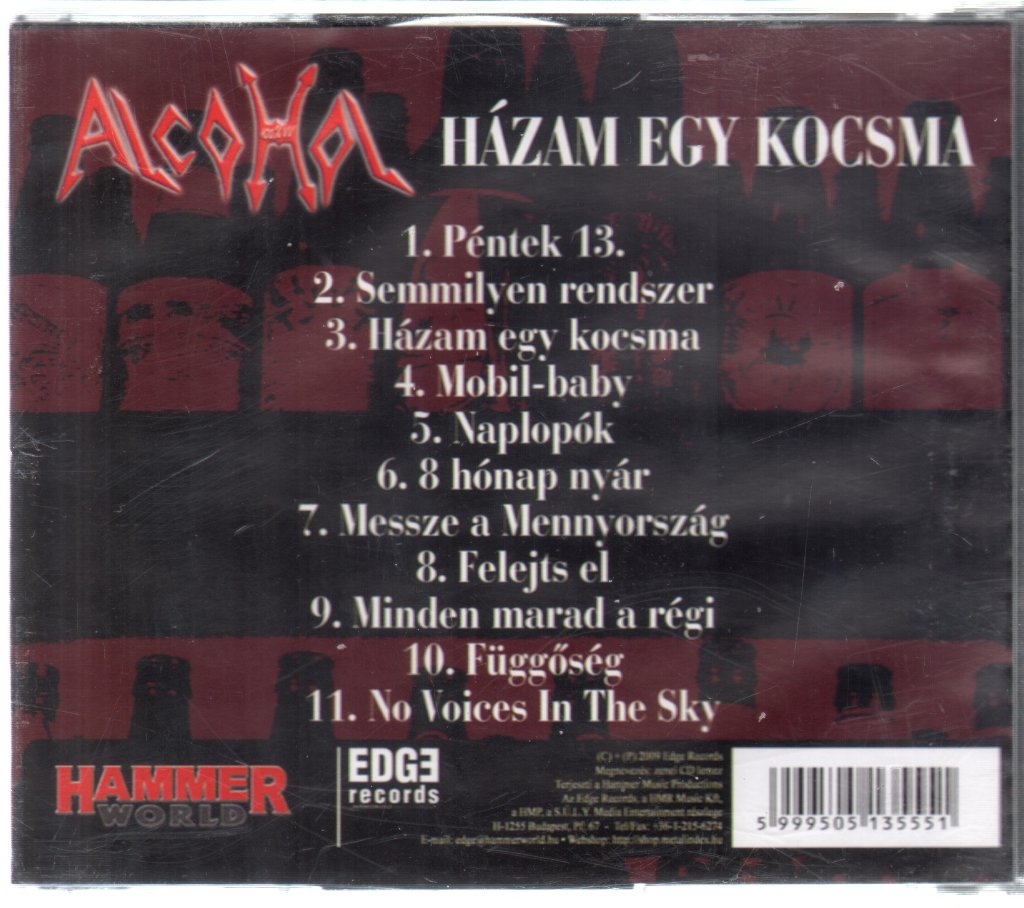 Alcohol - Házam egy kocsma - Cd