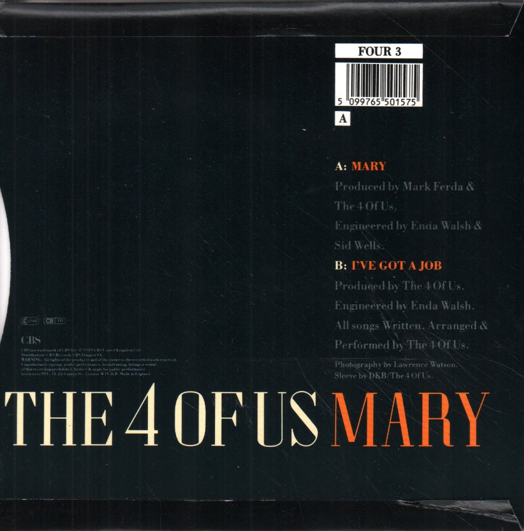 4 Of Us - Mary - 7 Inch