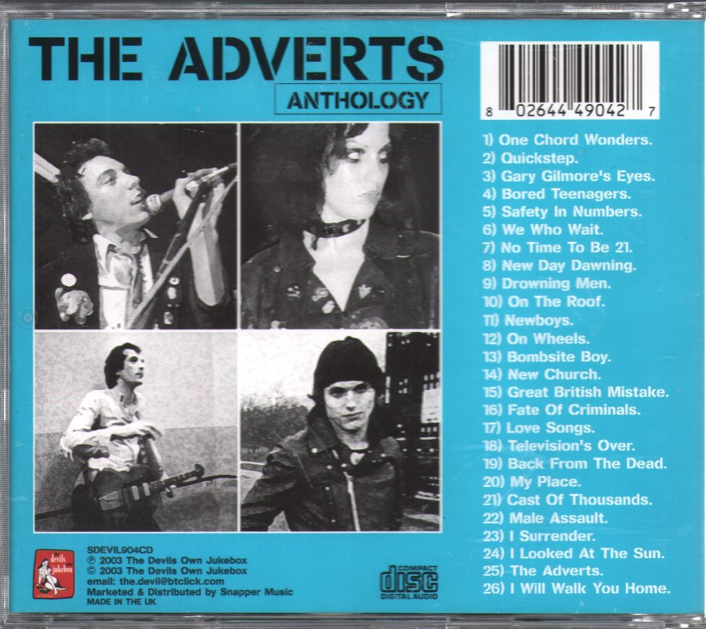 Adverts - Anthology - Double Cd