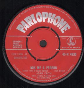 Adam Faith - Mix Me A Person - 7 Inch