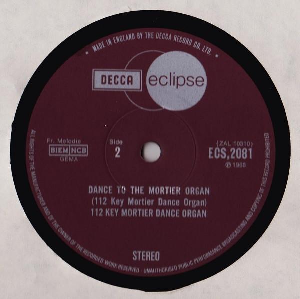 112 Key Mortier Dance Organ - Dance To Mortier Organ - Lp