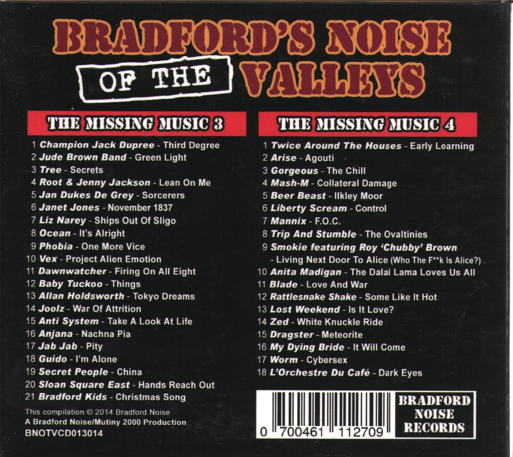 Bradford's Noise Of The Valleys - Missing Music 3 - Double Cd