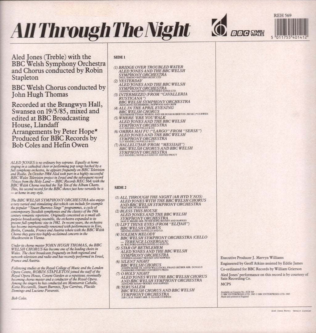 Aled Jones - All Through The Night - Lp