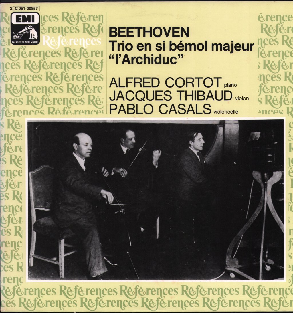 Alfred Cortot / Jacques Thibaud / Pablo Casals - Beethoven - Trio En Si Bémol Majeur "L'Archiduc" - Lp