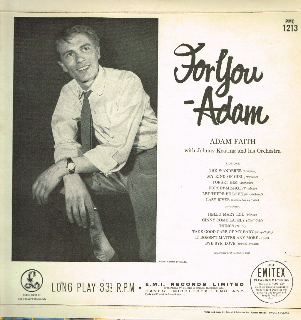 Adam Faith - For You - Lp