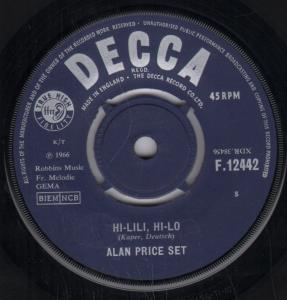 Alan Price Set - Hi-Lili Hi-Lo - 7 Inch