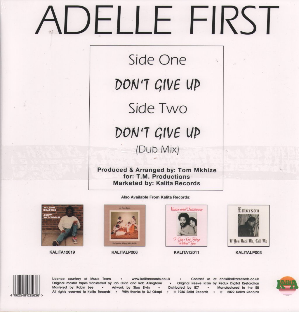 Adelle First - Don't Give Up - 12 Inch