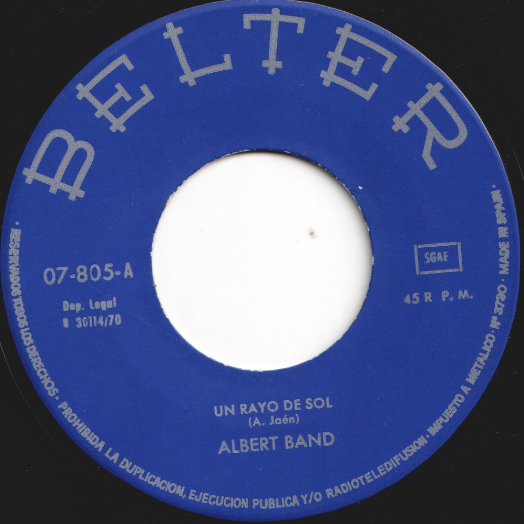 Albert Band - Un Rayo De Sol - 7 Inch