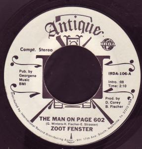 Zoot Fenster - Man On Page 602 - 7 Inch