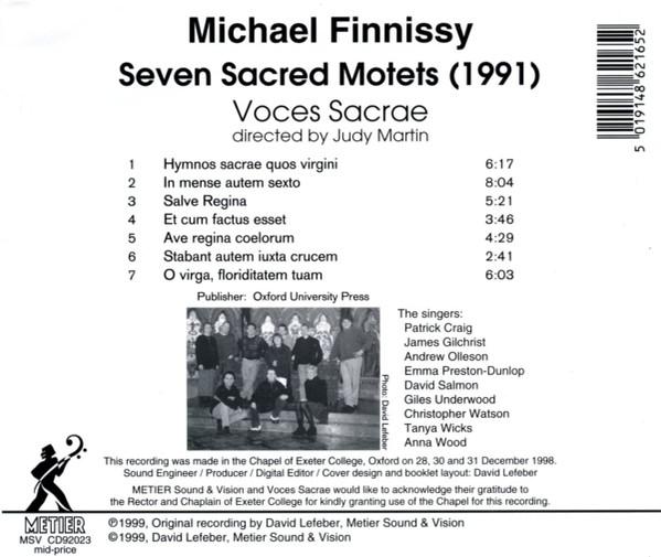 Michael Finnissy, Voces Sacrae, Judy Martin - Seven Sacred Motets - Cd