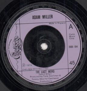 Adam Miller - Last Word - 7 Inch