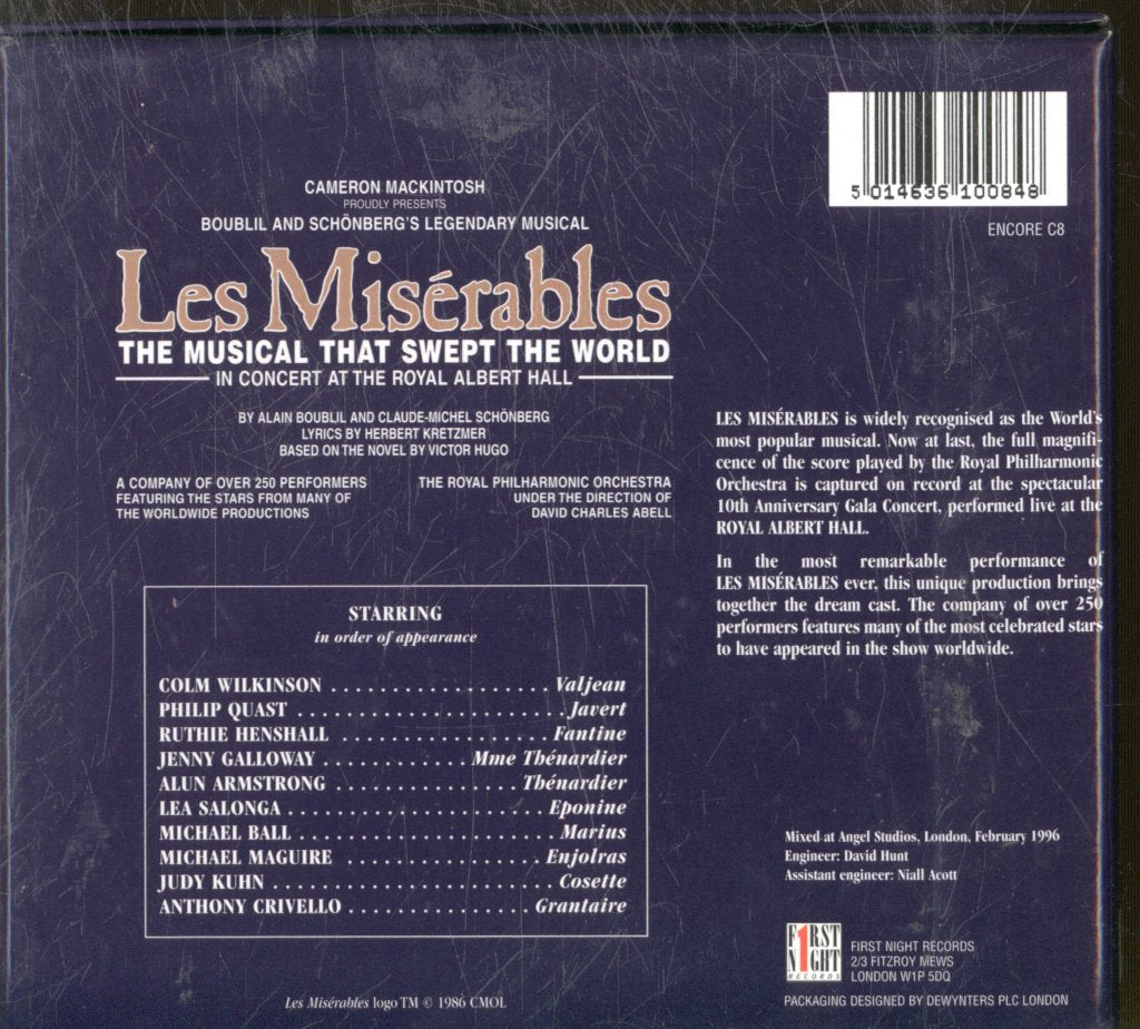 Alain Boublil And Claude Michel Schönberg - Les Misérables - In Concert At The Royal Albert Hall - Double Cassette