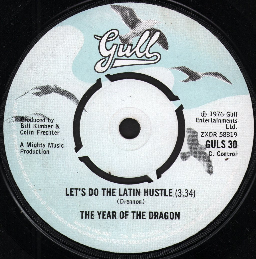 Year Of The Dragon - Let's Do The Latin Hustle/Over My Shoulder - 7 Inch