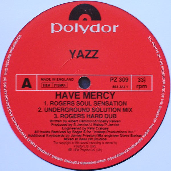 Yazz - Have Mercy - 12 Inch