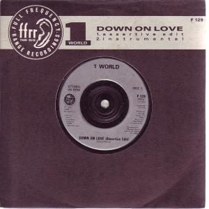 1 World - Down On Love - 7 Inch