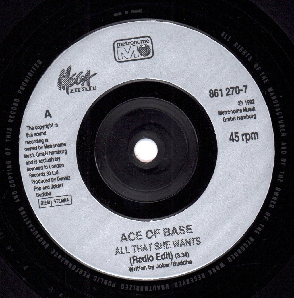 Ace Of Base - All That She Wants - 7 Inch