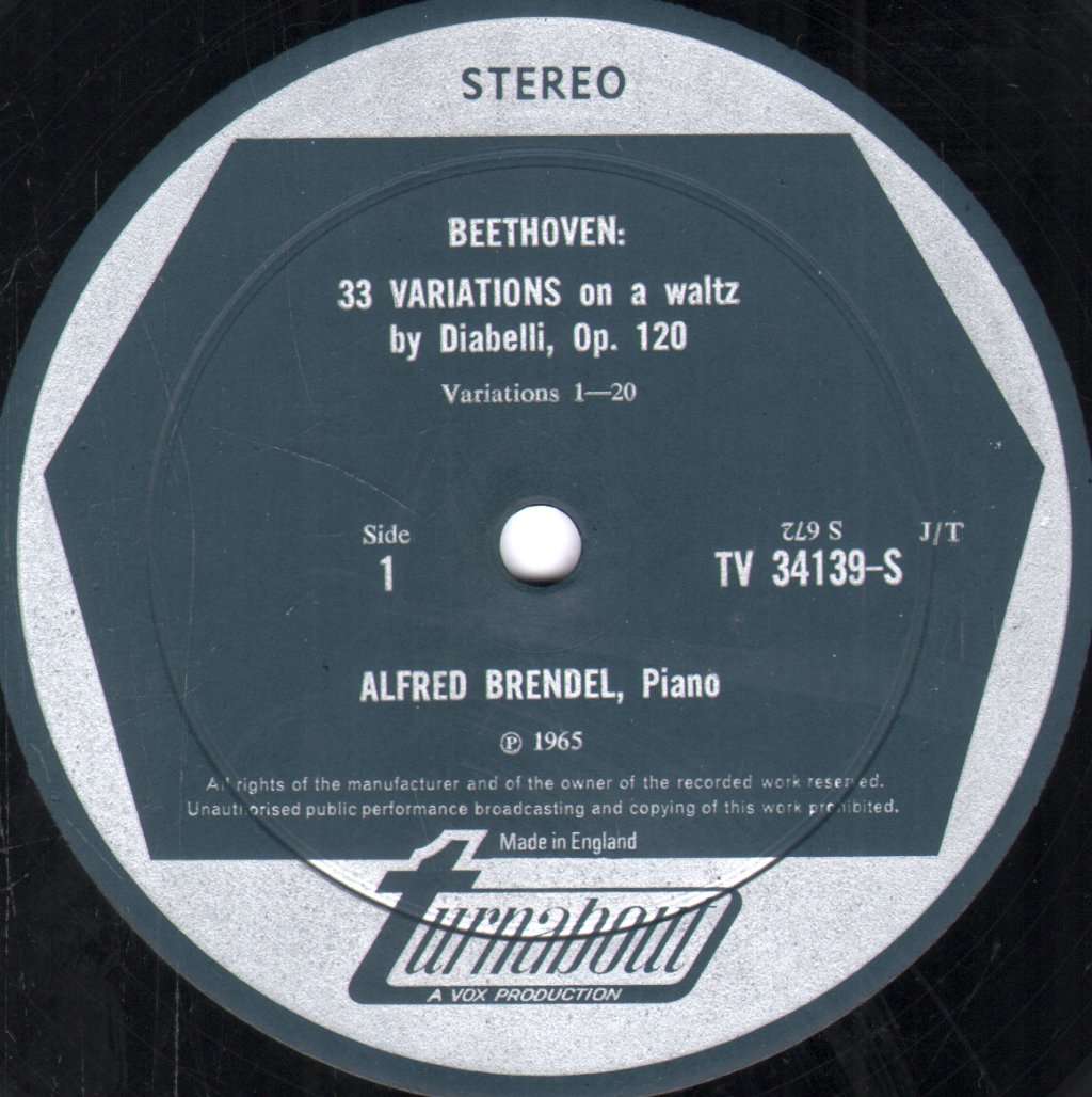 Alfred Brendel - Plays Beethoven - Diabelli Variations - Lp