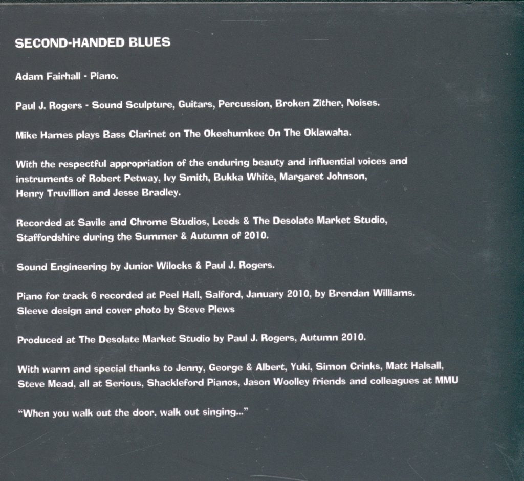 Adam Fairhall, Paul J Rogers - Second-handed Blues - Cd