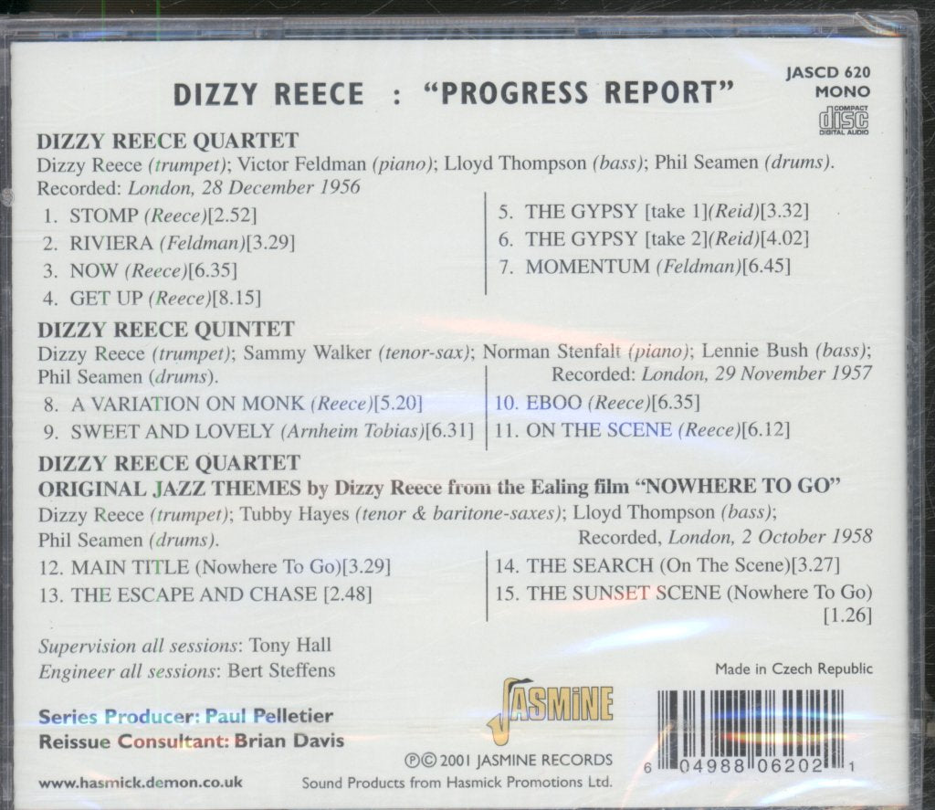 Dizzy Reece - Progress Report - Cd