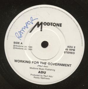 Adu - Working For The Government - 7 Inch