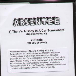 Absentee - There's A Body In A Car Somewhere - Cdr