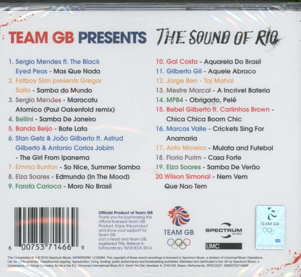 Various Artists - Team GB Presents The Sound Of Rio - Cd