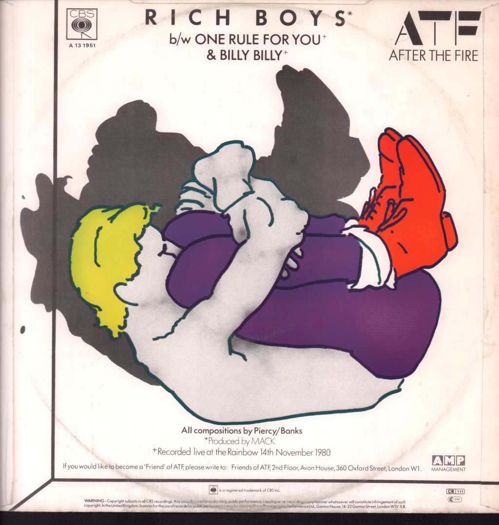 After The Fire - Rich Boys - 12 Inch