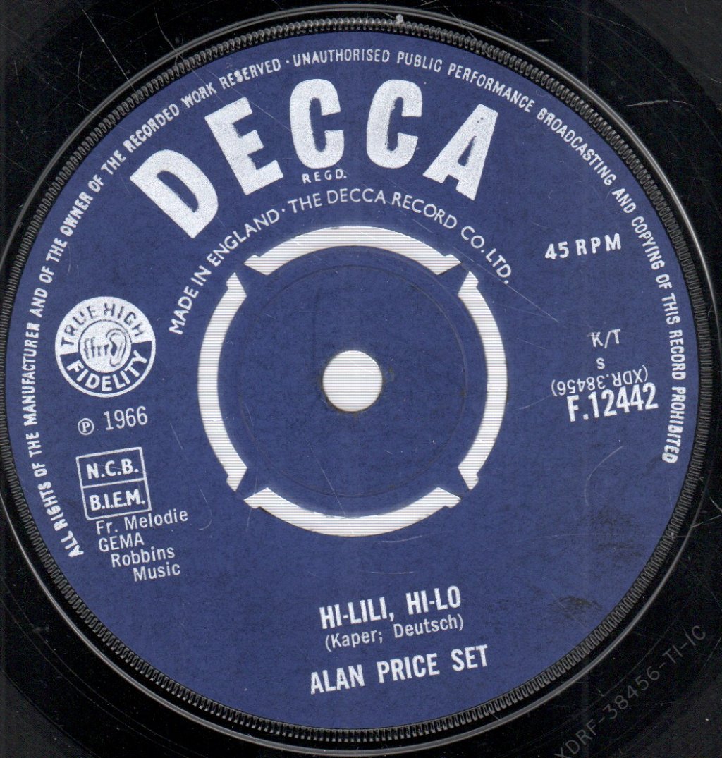 Alan Price Set - Hi-Lili Hi-Lo - 7 Inch