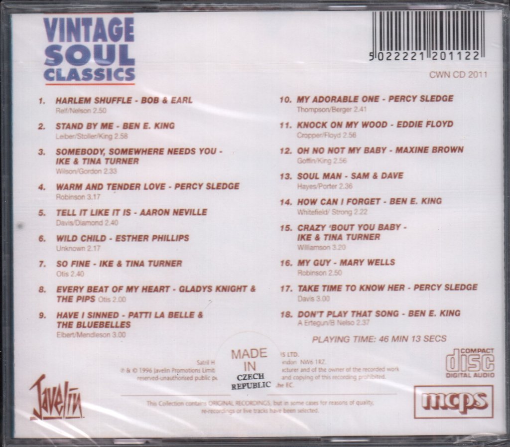 Various Artists - Vintage Soul Classics - Cd