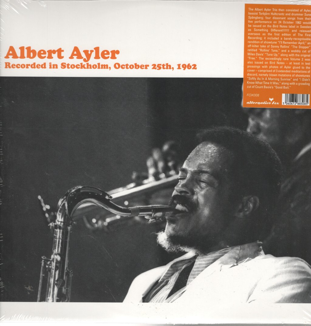 Albert Ayler - Recorded In Stockholm October 25Th 1962 - Double Lp