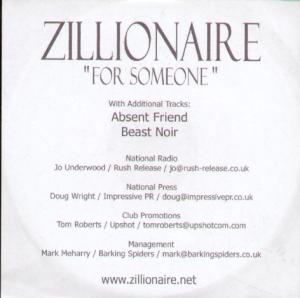 Zillionaire - For Someone - Cdr