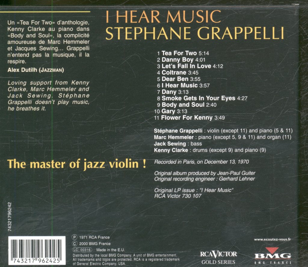 Stéphane Grappelli - I Hear Music - Cd