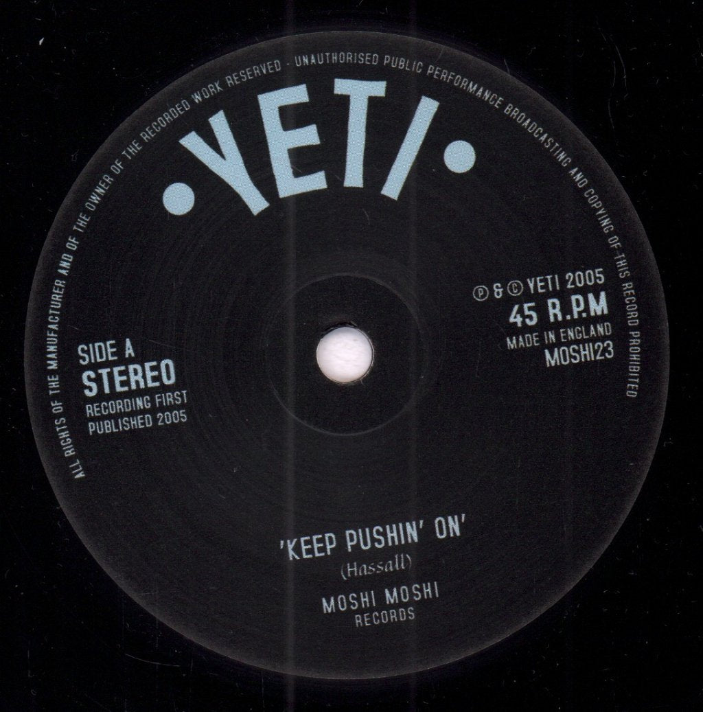 Yeti - Keep Pushin' On - 7 Inch