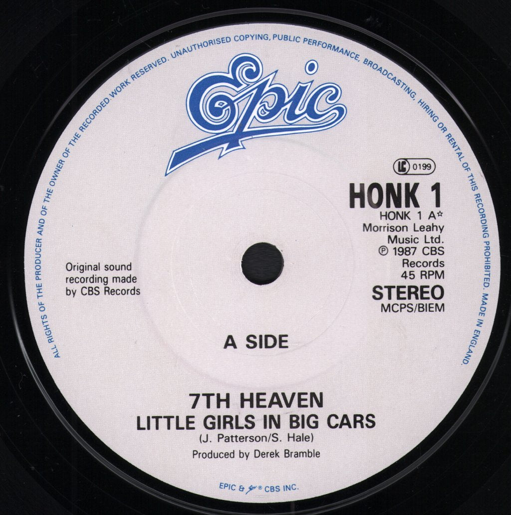 7Th Heaven - Girls In Big Cars - 7 Inch