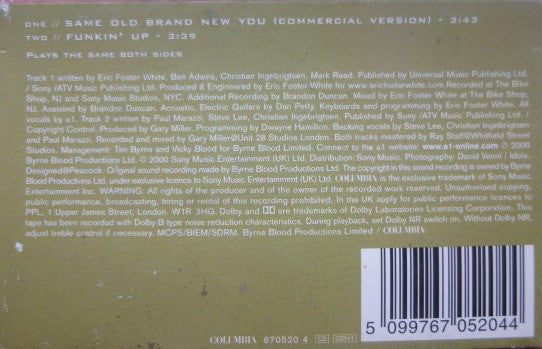 A1 - Same Old Brand New You - Cassette