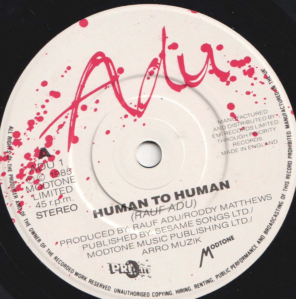 Adu - Human To Human - 7 Inch