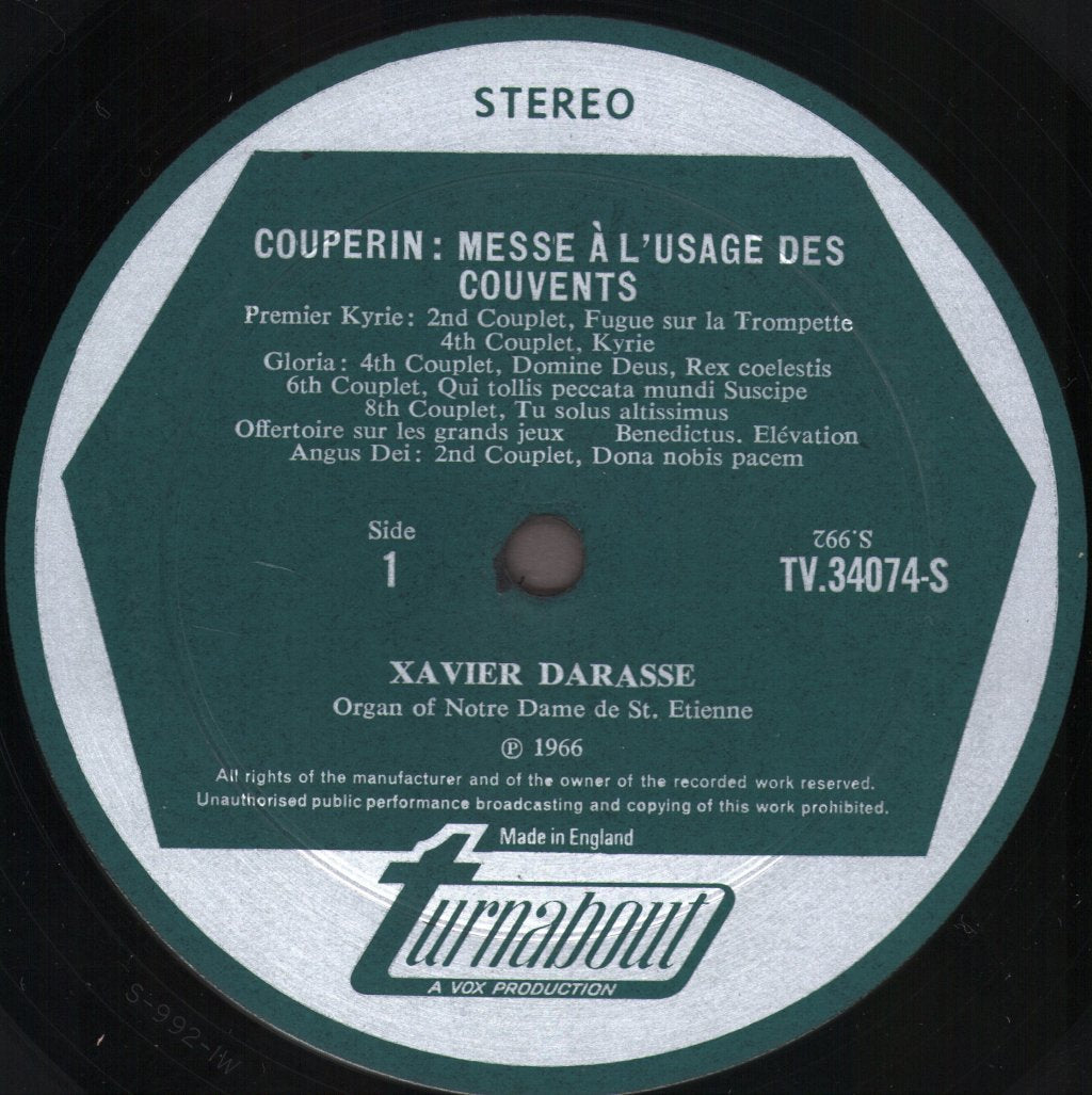 Xavier Darasse / Andre Isoir - Couperin - Two Organ Masses / Le Begue - Magnificat - Lp