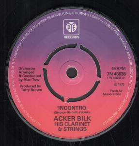 Acker Bilk His Clarinet And Strings - Incontro - 7 Inch