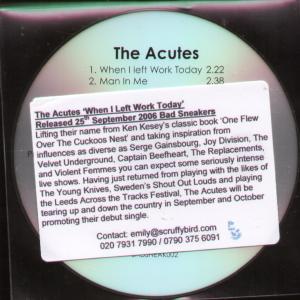 Acutes - When I Left Work Today - Cdr