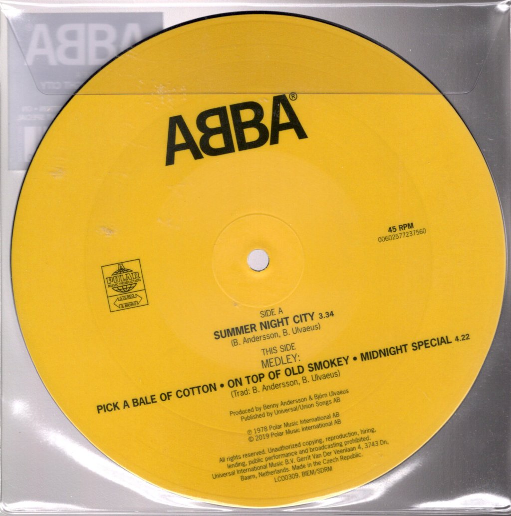 ABBA - Summer Night City - 7 Inch