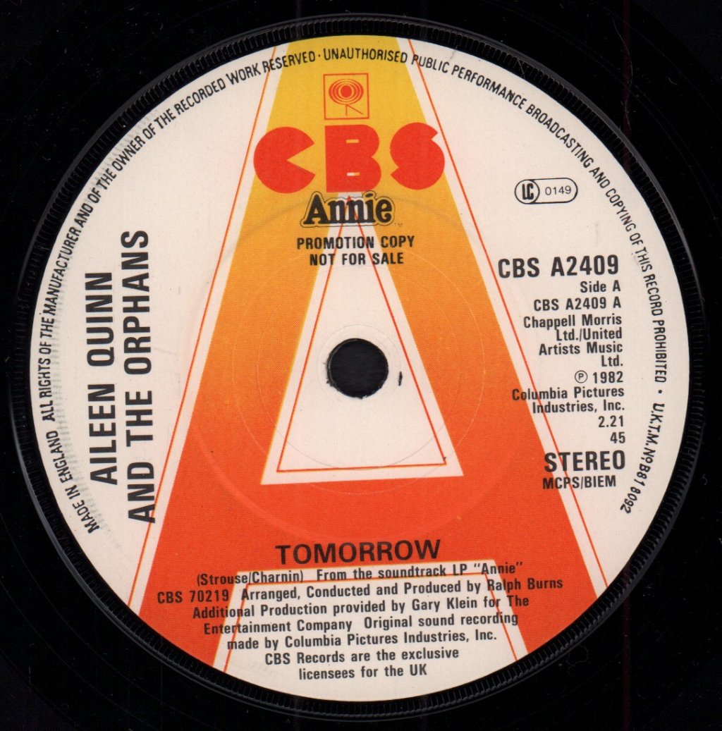 Aileen Quinn And The Orphans - Tomorrow - 7 Inch