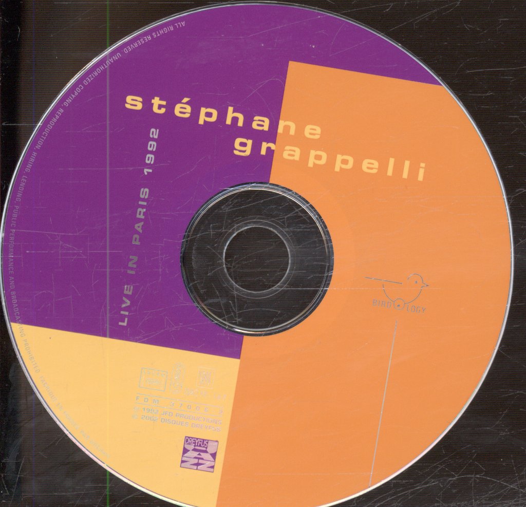 Stéphane Grappelli - Live In Paris 1992 - Cd