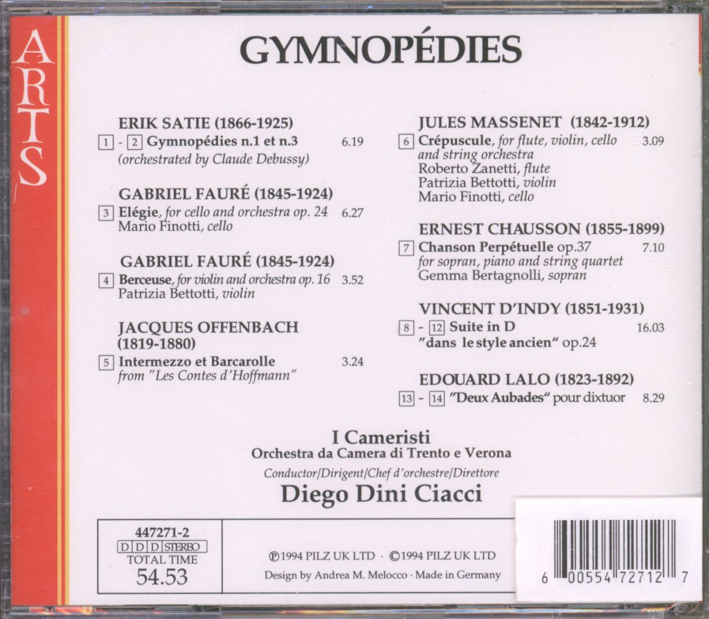 Diego Dini Ciacci - Gymnopédies - Cd