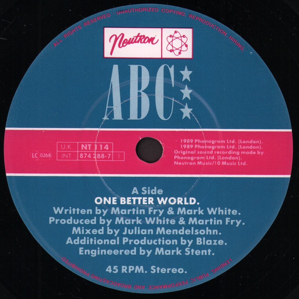 ABC - One Better World - 7 Inch