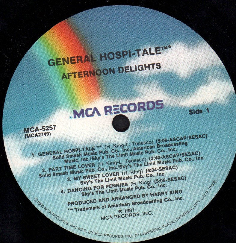 Afternoon Delights - General Hospi-Tale - Lp