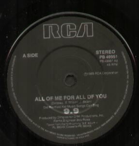 9.9 - All Of Me For All Of You - 7 Inch