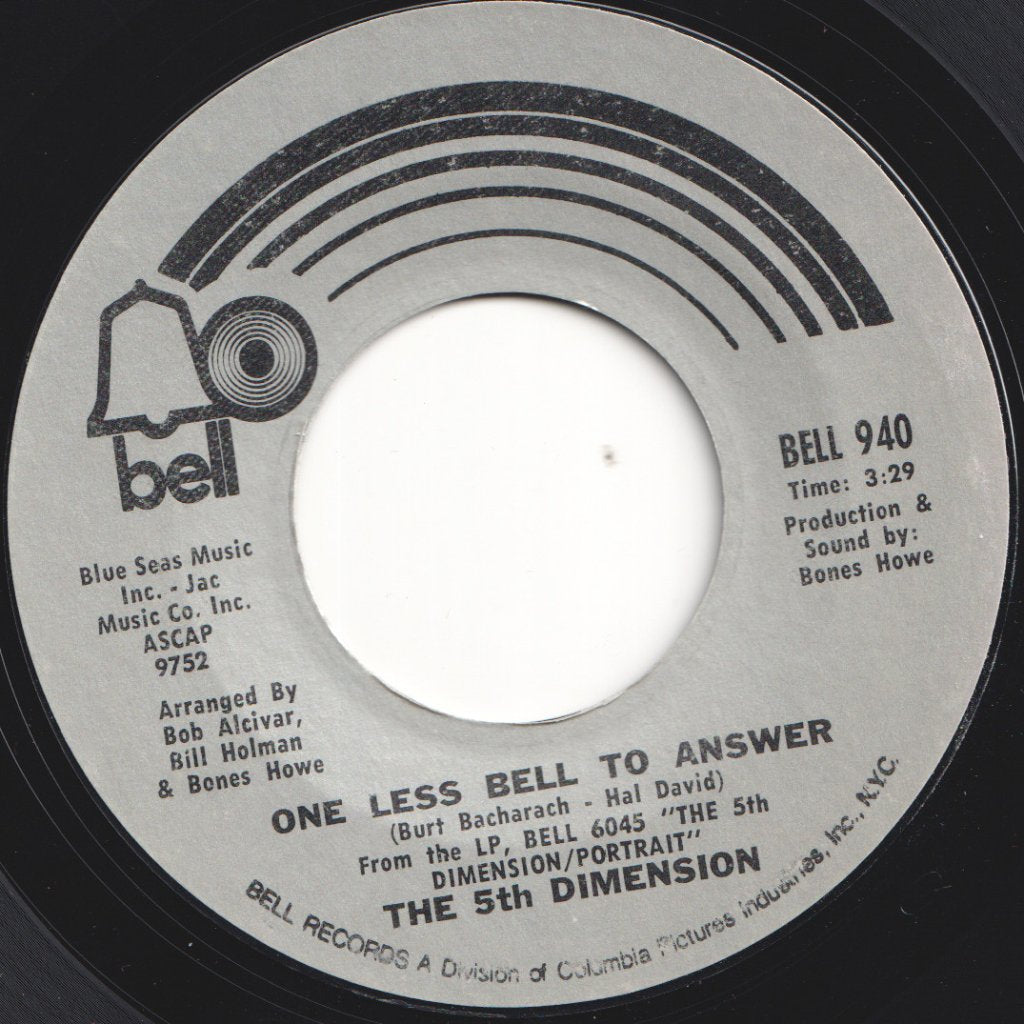 5th Dimension - One Less Bell To Answer - 7 Inch