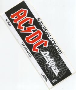 Ac/Dc/Dokken - Sporthalle Koln 2/4/88 - Sticker